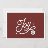 Modern Retro Joy Christmas Zakelijke Logo Feestdagenkaart (Voorkant)