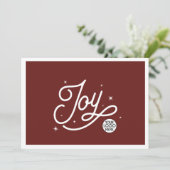 Modern Retro Joy Christmas Zakelijke Logo Feestdagenkaart (Staand voorkant)