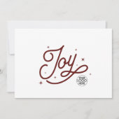 Modern Retro Joy Christmas Zakelijke Logo Feestdagenkaart (Voorkant)