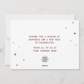 Modern Retro Joy Christmas Zakelijke Logo Feestdagenkaart (Achterkant)