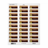 Modern Retro-kerstboomruitadres Etiket (Full Sheet)