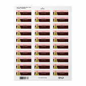 Modern Retro-kerstboomruitadres Etiket (Full Sheet)