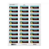 Modern Retro-kerstboomruitadres Etiket (Full Sheet)