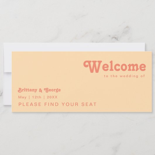 Modern Retro | Koptekst van de Oranje Cream-startk (Achterkant)