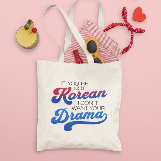 Modern Retro Korean Drama Lover Funny Personalized Tote Bag