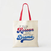 Modern Retro Korean Drama Lover Funny Personalized Tote Bag (Voorkant)