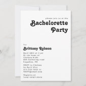 Modern Retro Lettering Bachelorette Party Kaart (Voorkant)