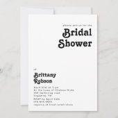 Modern Retro Lettering Bridal Shower Kaart (Voorkant)