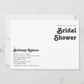 Modern Retro Lettering Bridal Shower Kaart (Voorkant)