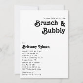 Modern Retro Lettering Brunch en Bubble Kaart (Voorkant)