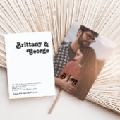 Modern Retro Lettering Casual fotoMonogram Kaart