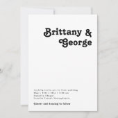 Modern Retro Lettering Casual fotoMonogram Kaart (Voorkant)