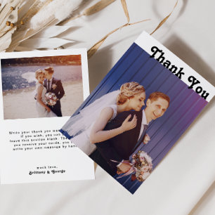 Modern Retro Lettering Flat Foto bedankt