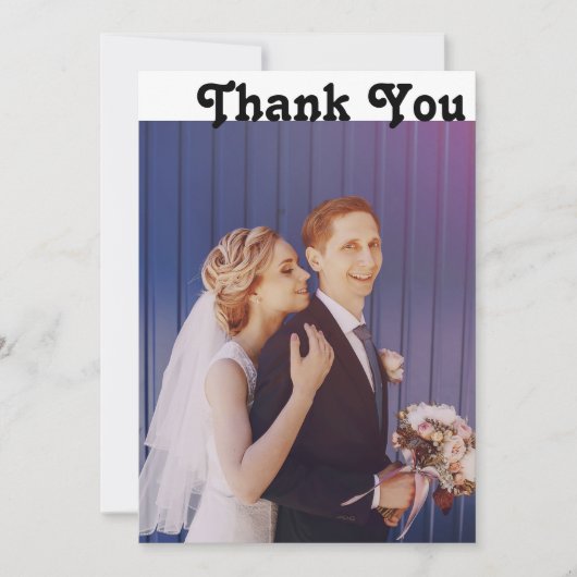 Modern Retro Lettering Flat Foto bedankt (Voorkant)