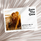 Modern Retro Lettering foto horizontaal Save The Date