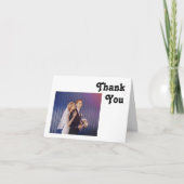 Modern Retro Lettering gevouwen foto Hartelijk dan Bedankkaart (Voorkant)