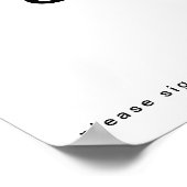 Modern Retro Lettering Guest Book Sign Poster (Hoek)