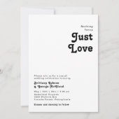 Modern Retro Lettering Niets Fancy huwelijk Kaart (Voorkant)