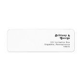 Modern Retro Lettering Return Address Label (Voorkant)