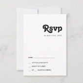 Modern Retro Lettering RSVP-kaart RSVP Kaartje (Voorkant)
