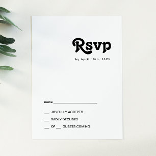 Modern Retro Lettering RSVP-kaart RSVP Kaartje