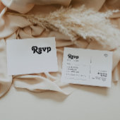 Modern Retro Lettering Song Request RSVP Briefkaar Briefkaart