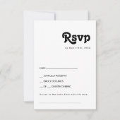 Modern Retro Lettering Song Request RSVP-kaart RSVP Kaartje (Voorkant)