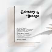 Modern Retro Lettering Traditioneel bruiloft Kaart