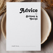 Modern Retro Lettering Weddenschap Advieskaart