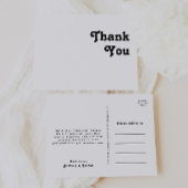 Modern Retro Lettering Wedding Bedankt Briefkaart