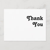 Modern Retro Lettering Wedding Bedankt Briefkaart (Voorkant)