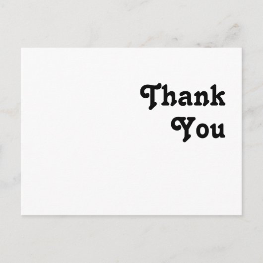 Modern Retro Lettering Wedding Bedankt Briefkaart (Voorkant)