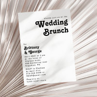 Modern Retro Lettering Wedding Brunch
