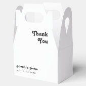 Modern Retro Lettering Wedding Favor Box Bedankdoosjes (Geopend)