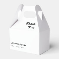 Modern Retro Lettering Wedding Favor Box
