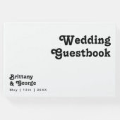 Modern Retro Lettering Wedding Guestbook Gastenboek (Voorkant)