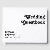 Modern Retro Lettering Wedding Guestbook Gastenboek (Voorkant)