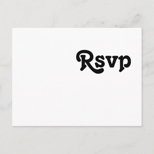 Modern Retro Lettering Wedding RSVP Briefkaart (Voorkant)