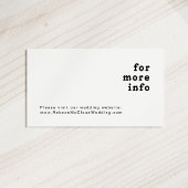 Modern Retro Lettering Wedding Website Informatiekaartje