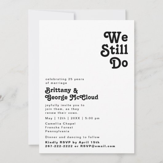 Modern Retro liet ons nog steeds terugkeren Kaart (Voorkant)