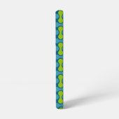 Modern Retro Link Patroon in Blauw en Groen Samsung Galaxy Hoesje (Linkerkant)