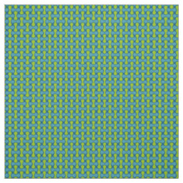 Modern Retro Link Patroon in Blauw en Groen Stof