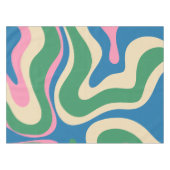 Modern Retro Liquid Swirl Colorful Abstract Tafelkleed (Voorkant (Horizontaal))