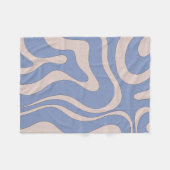 Modern Retro Liquid Swirl Funky Abstract Pattern Fleece Deken (Voorkant (Horizontaal))