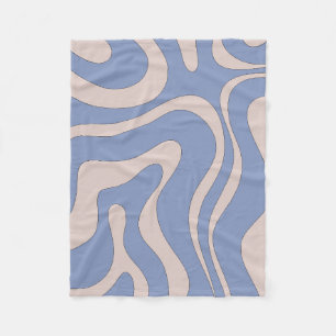 Modern Retro Liquid Swirl Funky Abstract Pattern Fleece Deken
