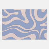 Modern Retro Liquid Swirl Funky Abstract Pattern Inpakpapier Vel (Voorkant 3)