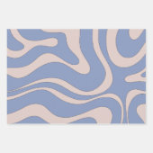 Modern Retro Liquid Swirl Funky Abstract Pattern Inpakpapier Vel (Voorkant)