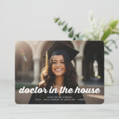 Modern RETRO MEDICAL DOCTOR 2 Foto afstuderen Aankondiging (Staand voorkant)