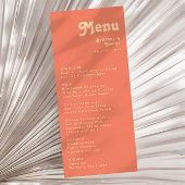 Modern Retro | Menu Coral Weddenschap