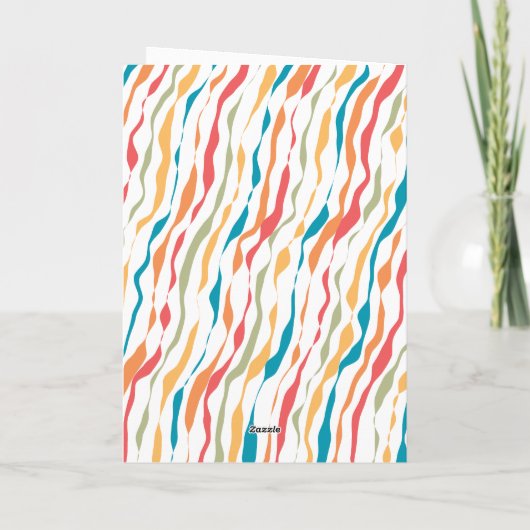 Modern Retro Merry Christmas Wish Photo Folded Kaart (Achterkant)